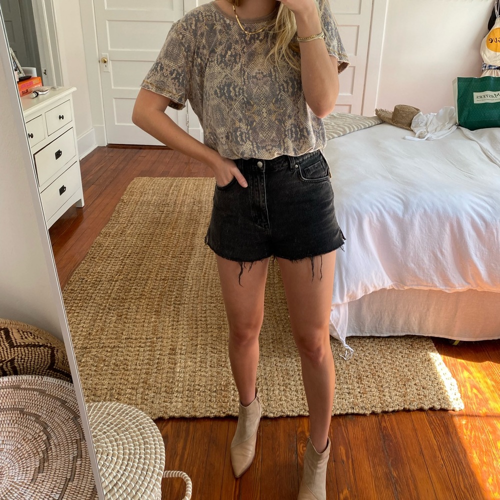 Free People We The Free Tan Snakeskin Tee